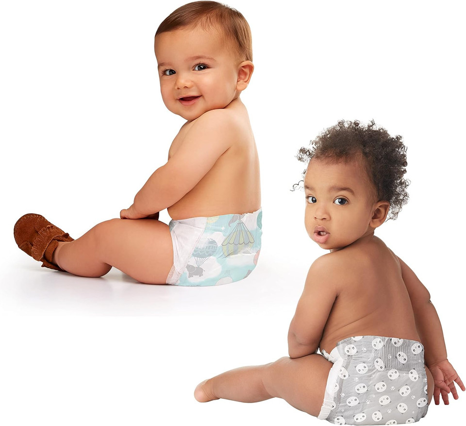 The Honest Company Clean Conscious Diapers | Plant-Based, Sustainable | Above It All + Pandas | Club Box, Size Newborn, 76 CountAbove It All + PandasNewborn (76 Count)