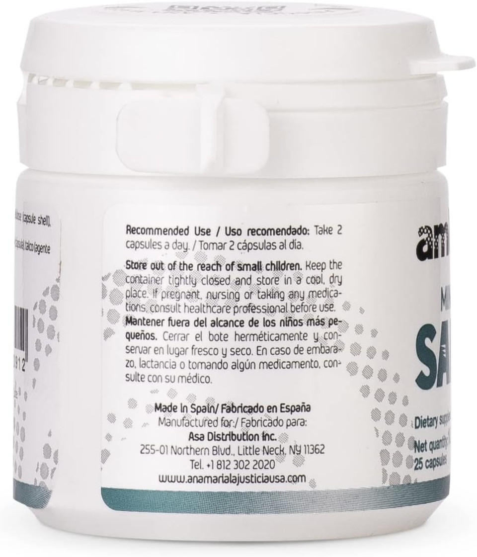 Ana Maria Lajusticia Aml Sport - Mineral Salts - 25 Capsules. Hidrate Before, During And After The Physical Activity. Dairy And Gluten Free. Vegan Friendly Ana Maria Lajusticia Aml Sport - Mineral Salts - 25 Capsules. Hidrate Before, During And After The Physical Activity. Dairy And Gluten Free. Vegan Friendly