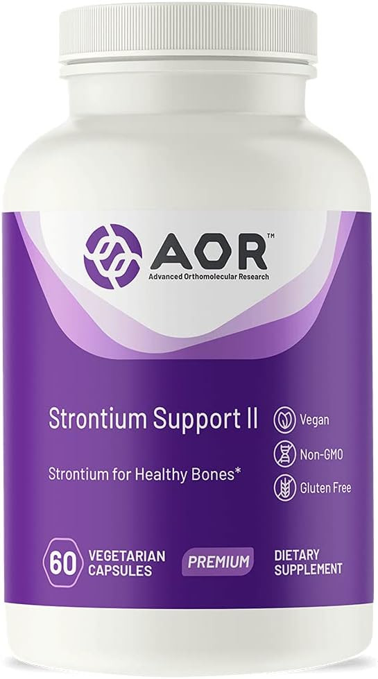 Aor, Strontium Support Ii, Mineral Support For Bone Health, Vegan, Non-Gmo (60 Caps)