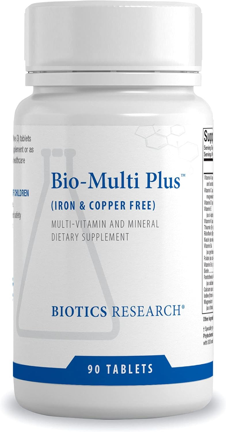 Biotics Research Bio Multi Plus Iron And Copper Free Multivitamin, Chelated Minerals, Emulsified Fat Soluble Vitamins, Iron Free, Copper Free, High Antioxidants, Sod, Catalase 270 Count