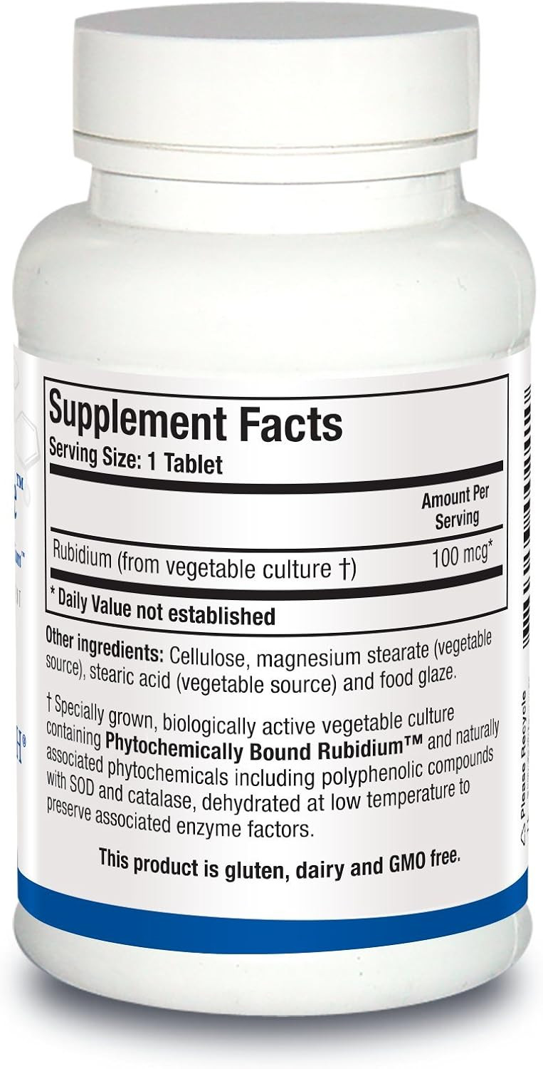 Biotics Research Rb Zyme Whole Food Rubidium Source, Ultra Trace Mineral, Glandular Health. 100 Tablets