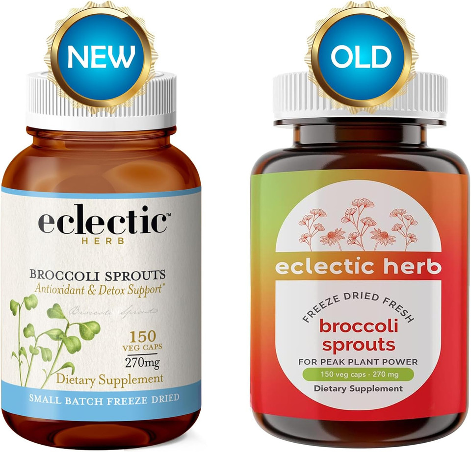 Eclectic Institute Raw Fresh Freeze-Dried Non-Gmo Broccoli Sprouts | 150 Ct (270 Mg)150 Count (Pack Of 1)