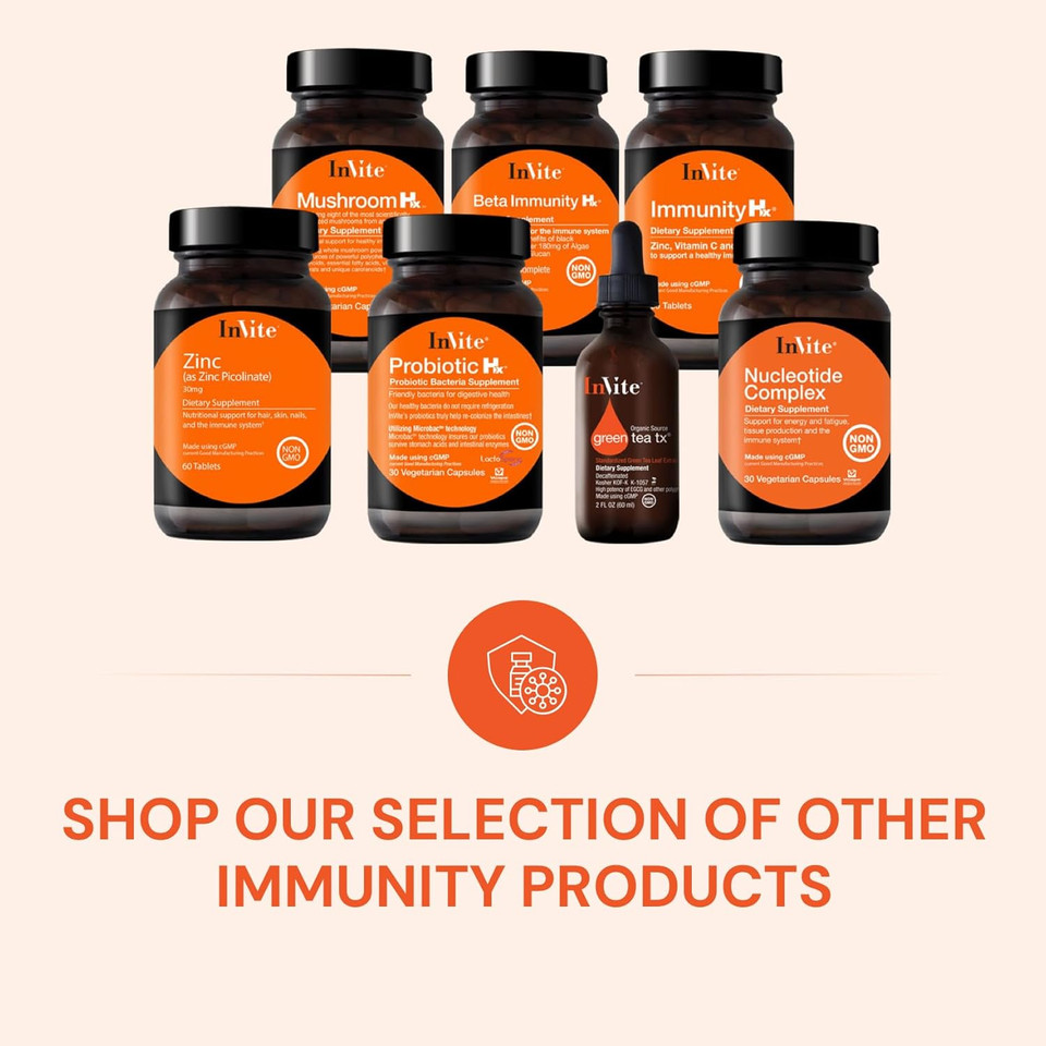 Invite Health Nucleotide Complex - Supports Immune Health And Energy - Contains Nucleotide Complex Blend 400 Mg Including Amp, Cmp, Gmp, Ump - 30 Vegetarian Capsules