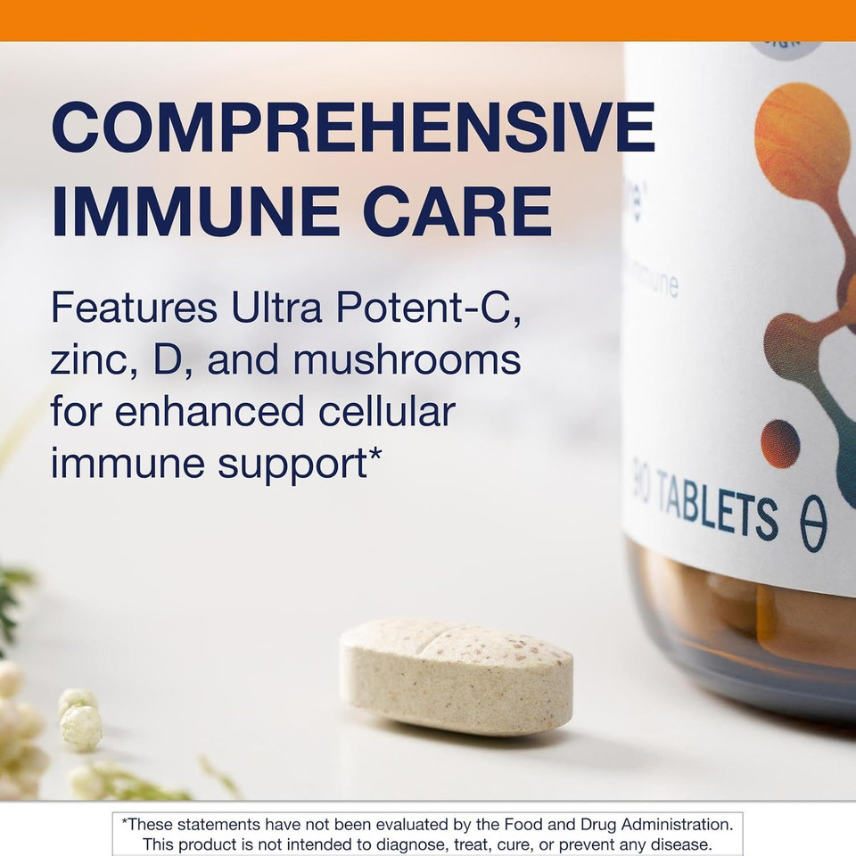 Metagenics Immucore, Multidimensional Support Supplement For Healthy Immune Function With Vitamin C, Vitamin D, Zinc And A Blend Of Mushroom Extracts - 90 Tablets