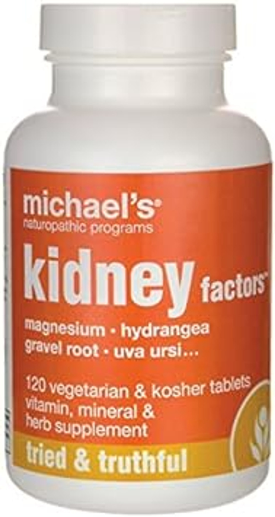 MICHAEL'S Health Naturopathic Programs Kidney Factors - 120 Vegetarian Tablets - Nutrients for Kidney Function - Gluten Free, Kosher - 40 Servings120 Tablets