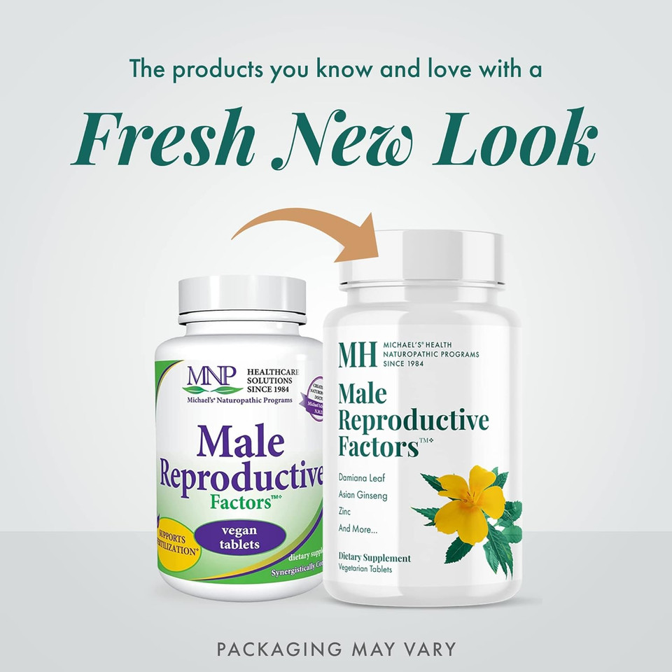 Michael'S Health Naturopathic Programs Male Reproductive Factors - 60 Vegetarian Tablets - Nutrients To Support Male Fertility - Kosher - 20 Servings