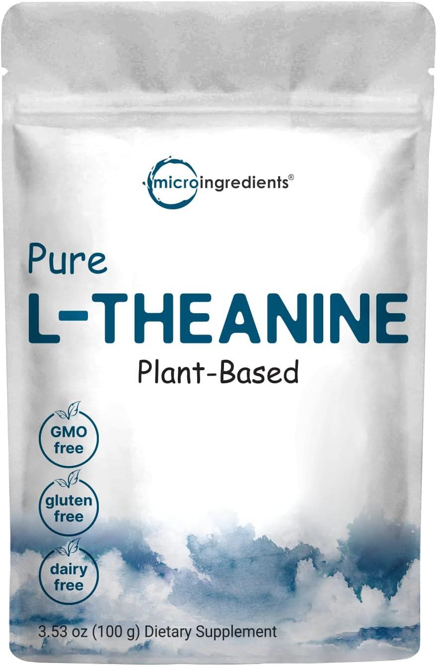 Pure L-Theanine Powder, 100 Grams (1 Year Supply), Filler Free, No Gmos And Vegan Friendly