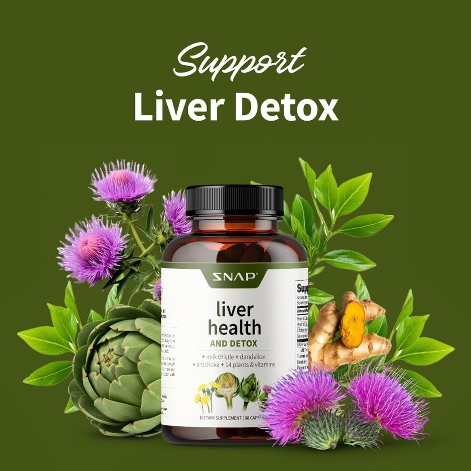 Snap Supplements Liver Health Support Supplement, Natural Liver Cleanse Detox And Repair, 60 Count60 Count (Pack Of 1)