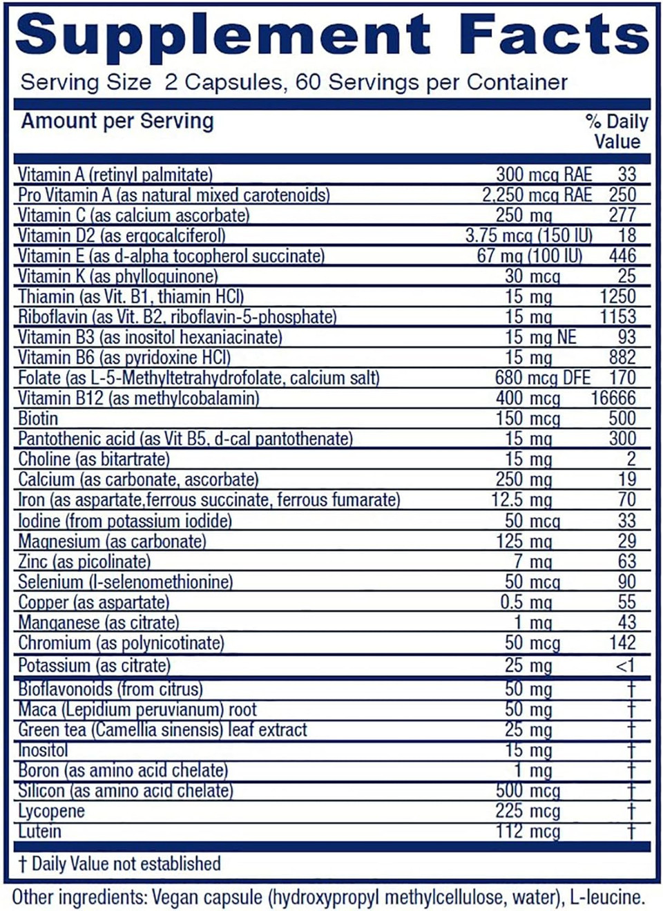 Vitanica Femteen Symmetry, Vitamins For Teens, Daily Multivitamin, Vegan, 120 Capsules