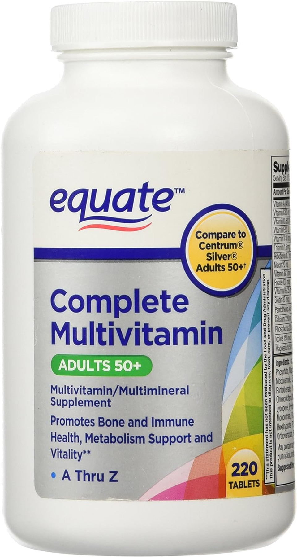 Equate Mature Adults 50+ Multivitamin 220 C