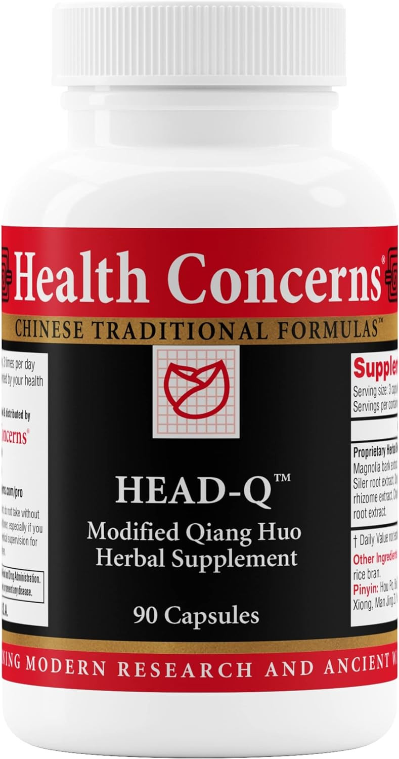 Health Concerns Head-Q - Herbal Supplement For Tension & Sinus Headache Support - 90 Capsules