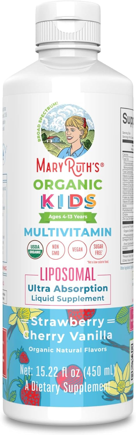 Maryruth'S Vitamin Liquid For Kids | Liposomal | Immune Support For Ages 4+ | Usda | Sugar-Free | Non-Gmo | Multivitamin 15.22 Fl Oz
