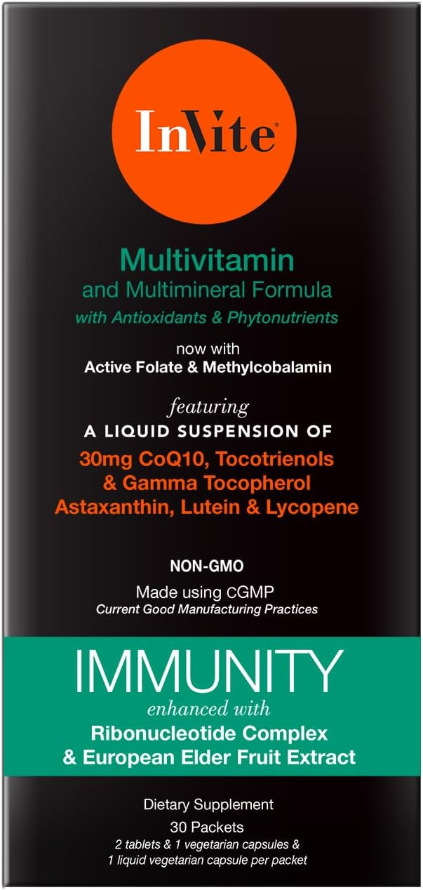 Invite Health Immunity Multivitamin - Comprehensive Daily Multivitamin With Enhanced Immune Support For Immunity - Dairy-Free And Gluten-Free - 30 Day Supply