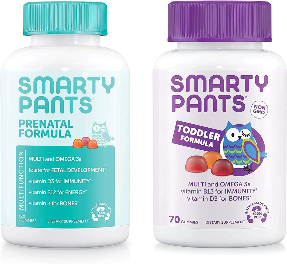 Smartypants Prenatal And Toddler Multivitamin Bundle: (1) Prenatal Formula And (1) Toddler Formula Daily Gummy Vitamins