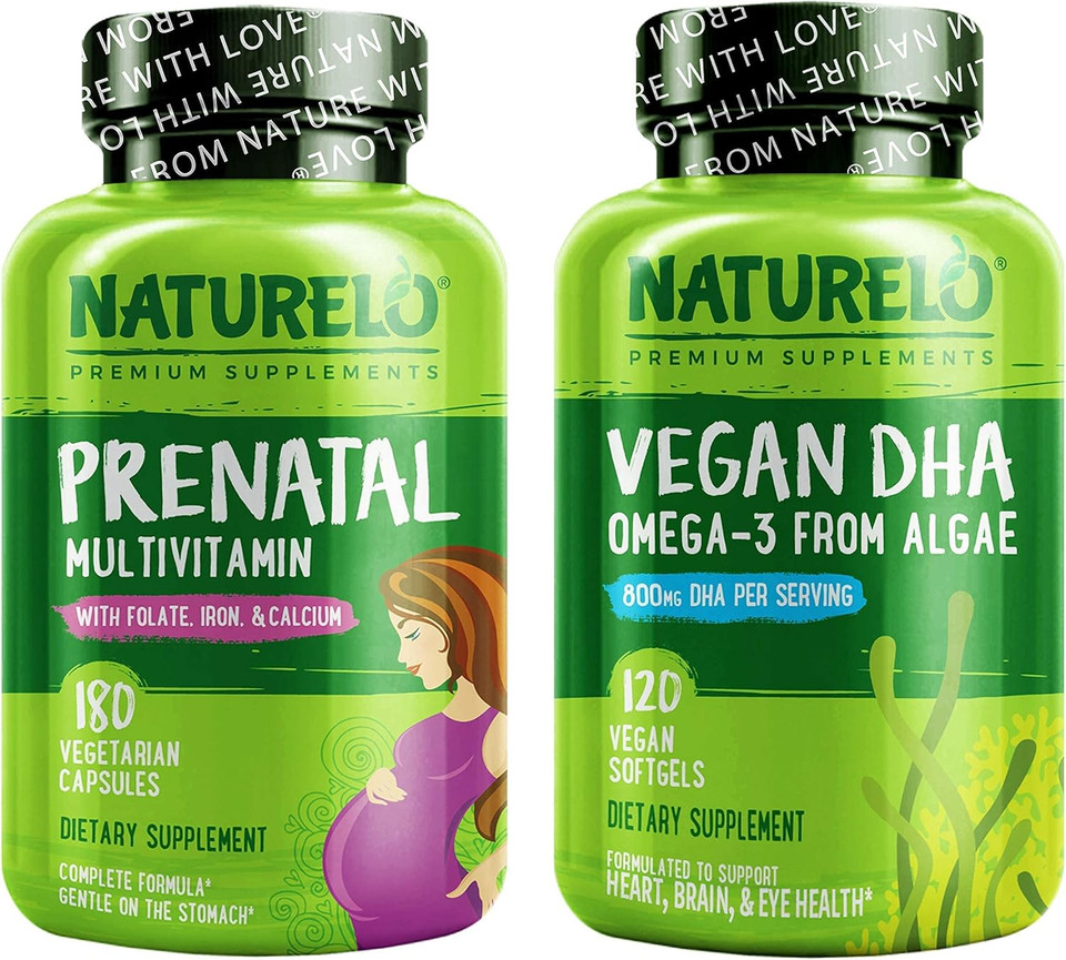 NATURELO Prenatal Multivitamin 180ct Vegan DHA 120ct