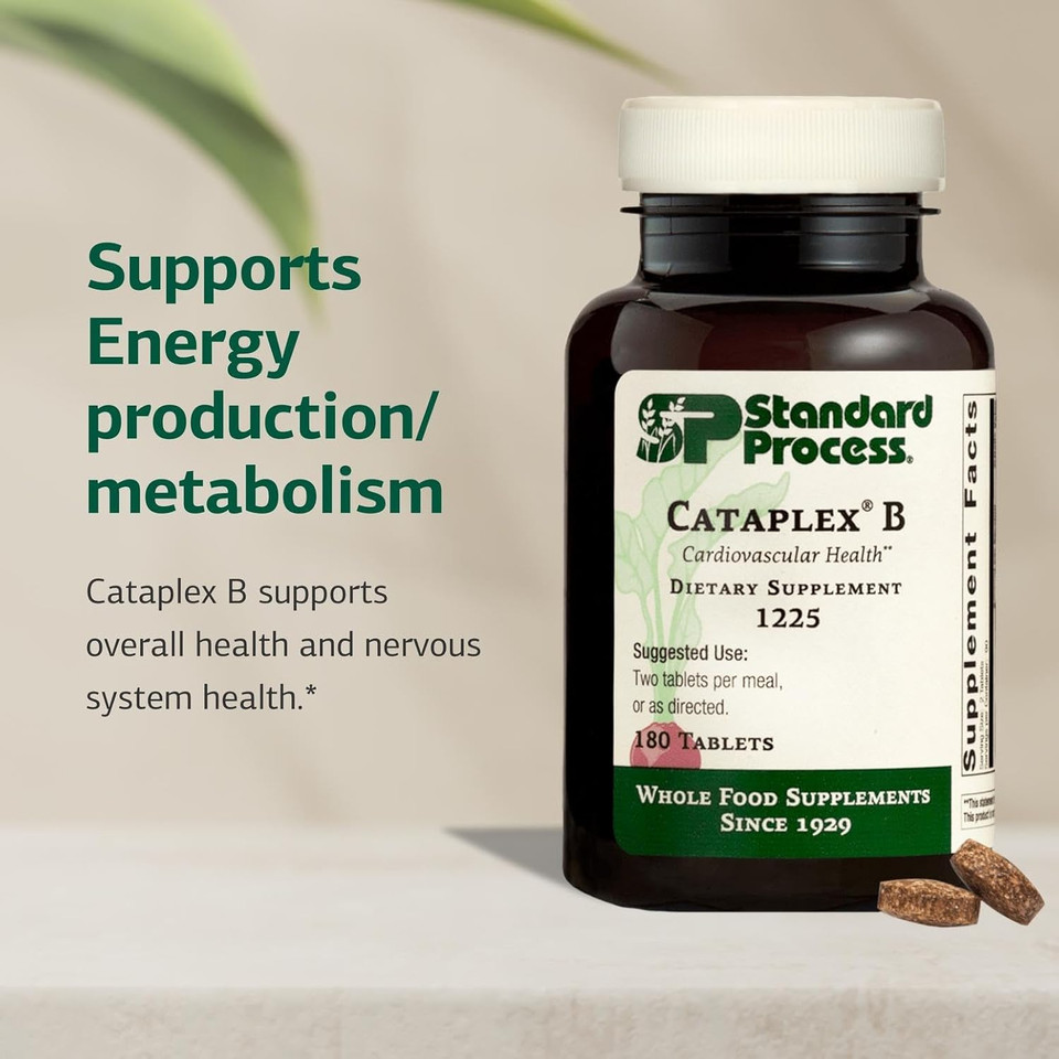 Standard Process Cataplex B - Whole Food Formula With Niacin, Vitamin B6, Thiamine, And Inositol For Heart Health, Metabolism, And Cholesterol Maintenance - 360 Tablets