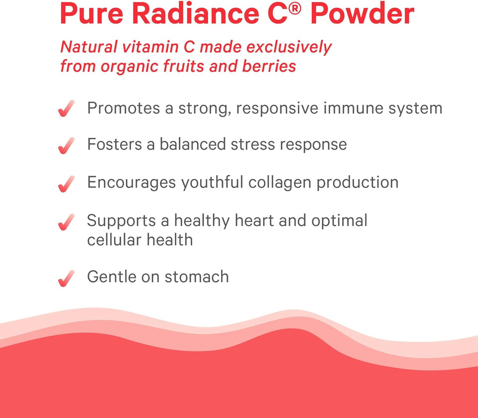Pure Synergy Pure Radiance C | Organic Vitamin C Powder | 100% Natural, Whole Food, Non-Gmo Supplement With Camu Camu Extract | For Immune And Collagen Support (4 Oz Powder)