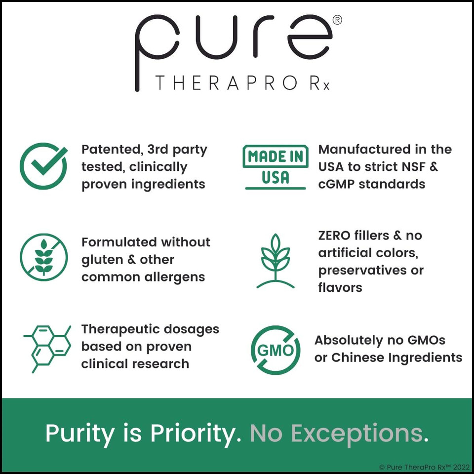 Pure Therapro Rx 100% Liposomal Vitamin C Powder, Patented Pureway Vegan Vitamin C Supplement, Supports Healthy Aging, Immune Function & Collagen Formation, Non-Gmo, Made In The Usa (30G, 60 Servings)1.06 Ounce (Pack Of 1)