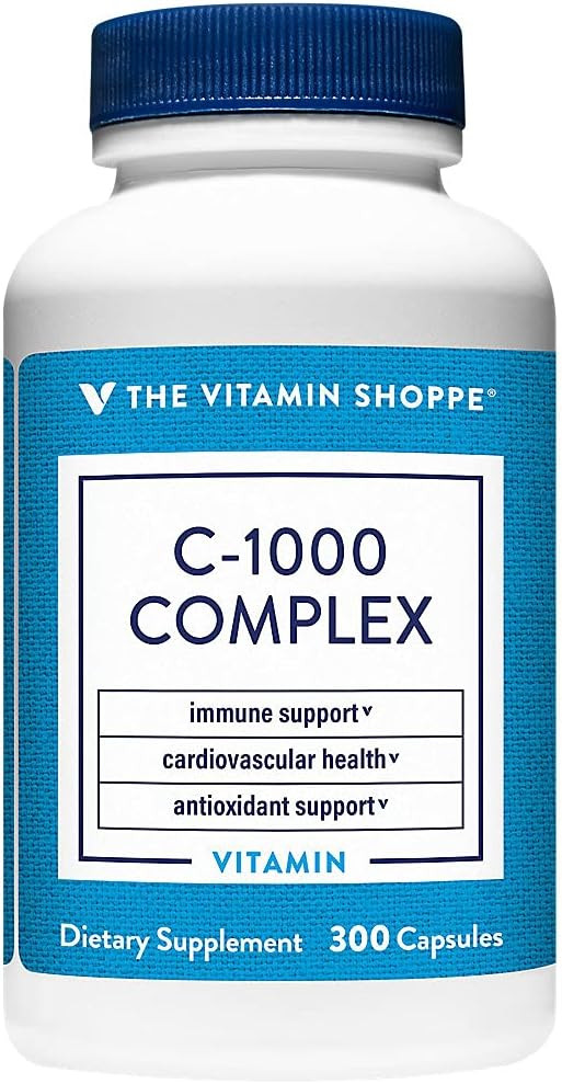 The Vitamin Shoppe C-1000 Complex 1,000Mg, Antioxidant That Supports Immune & Cardiovascular Health (300 Capsules)300 Count (Pack Of 1)