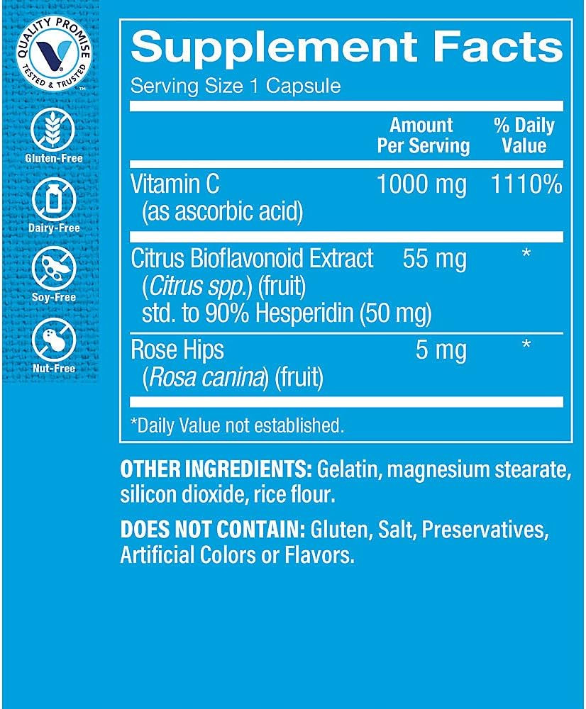 The Vitamin Shoppe C-1000 Complex 1,000Mg, Antioxidant That Supports Immune & Cardiovascular Health (300 Capsules)300 Count (Pack Of 1)