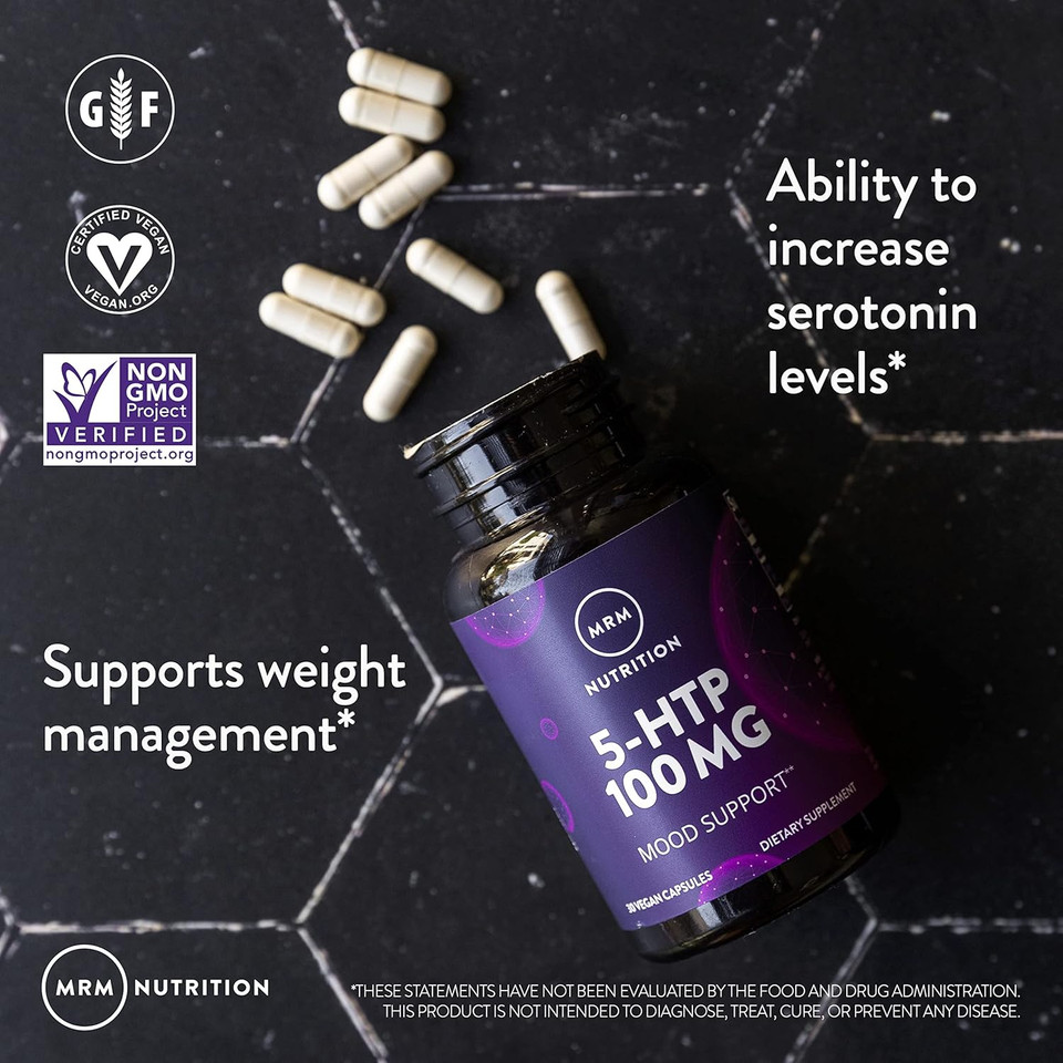 Mrm - 5-Htp 100Mg (Griffonia Bean Extract) Purity Assured By Hplc 60 Vcaps