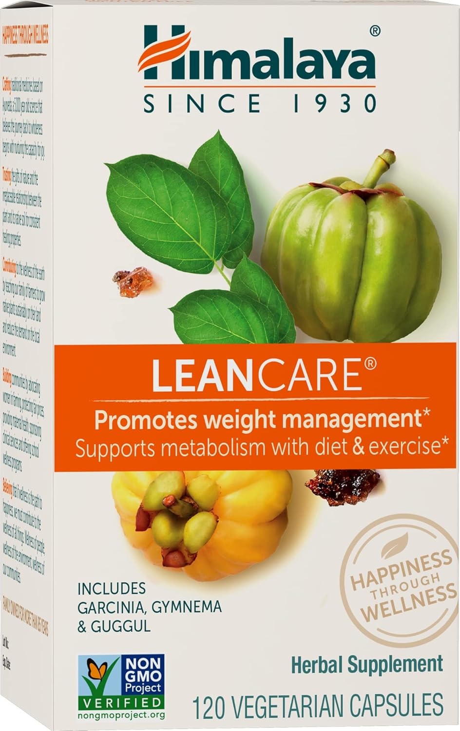 Himalaya Leancare With Garcinia Cambogia For Weight Management, 600 Mg, 1 Month Supply, 120 Caplets