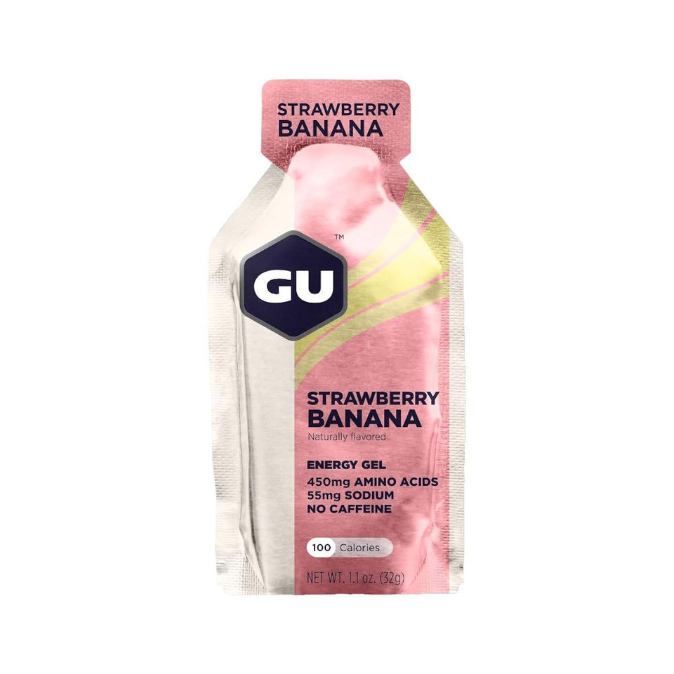 Gu Energy Original Sports Nutrition Energy Gel, 24-Count, Strawberry Banana