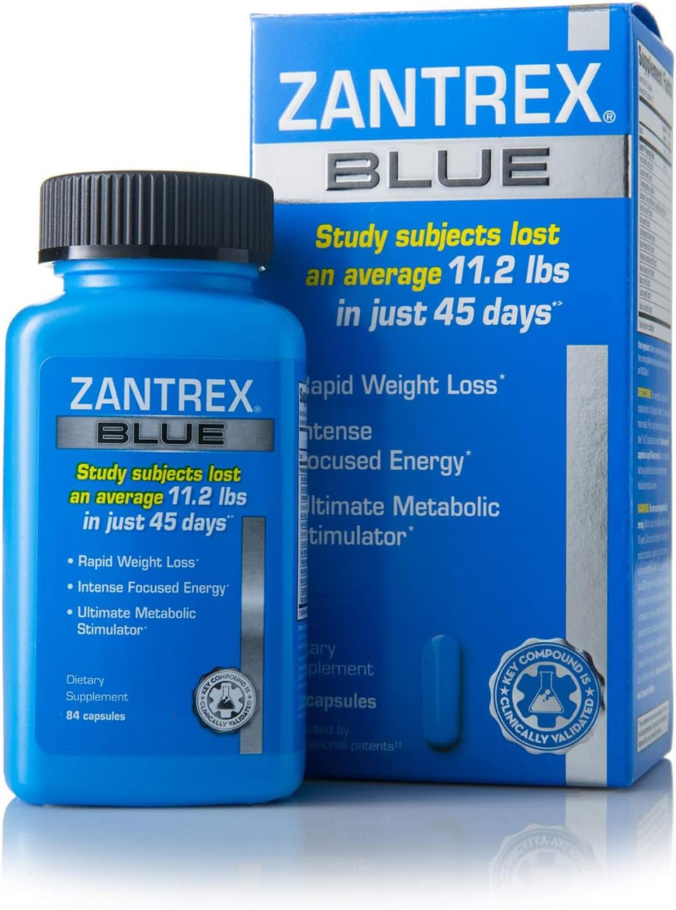 Zantrex Blue - Weight Loss Supplement Pills - Weight Loss Pills - Weightloss Pills - Dietary Supplements for Weight Loss - Lose Weight Supplement - Energy and Weight Loss Pills - 84 Count84 Count (Pack of 1)