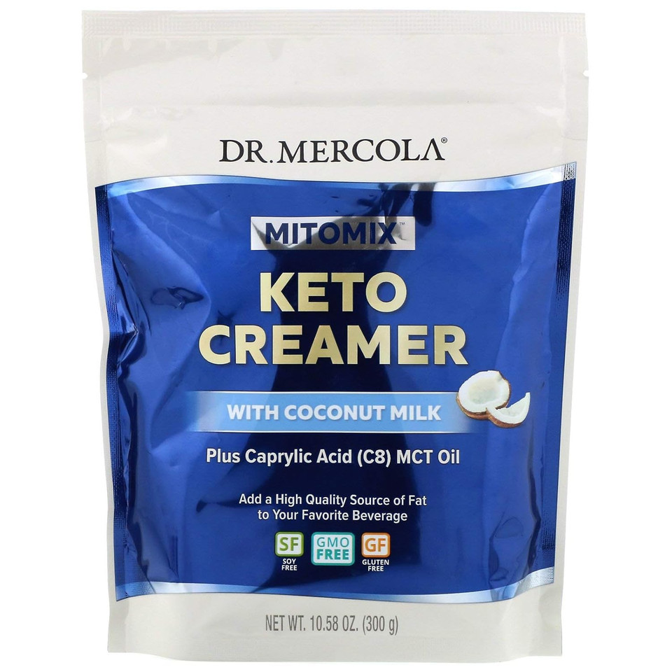 Dr. Mercola Mitomix Keto Creamer With Coconut Milk, 15 Servings, (1 Bag), Mct Oil, Non Gmo, Gluten Free, Soy Free Dr. Mercola Mitomix Keto Creamer With Coconut Milk, 15 Servings, (1 Bag), Mct Oil, Non Gmo, Gluten Free, Soy Free
