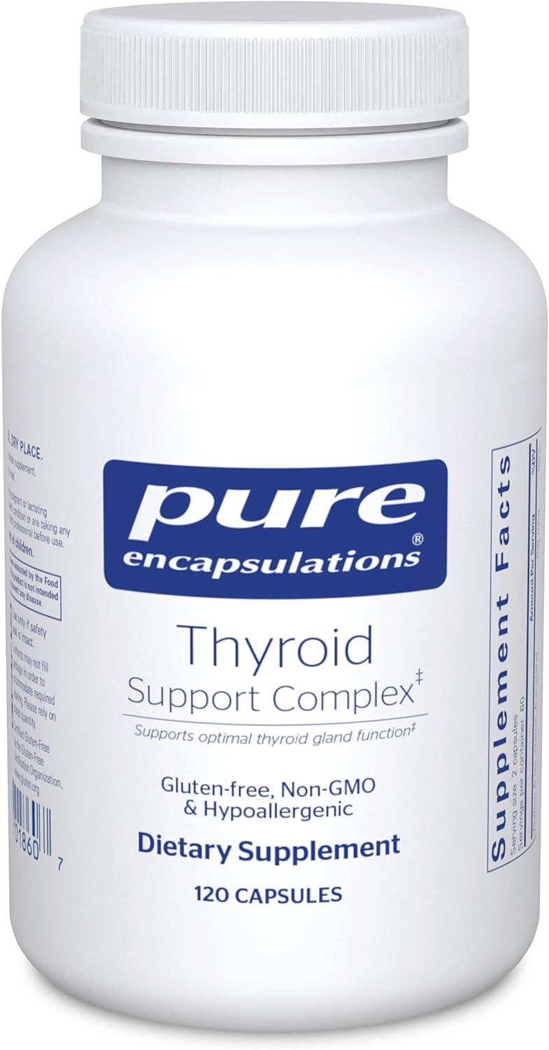 Pure Encapsulations Thyroid Support Complex - Hypoallergenic Supplement With Herbs And Nutrients For Optimal Thyroid Gland Function* - With Vitamin A, C, D, And Selenium - 120 Capsules120 Count (Pack Of 1)
