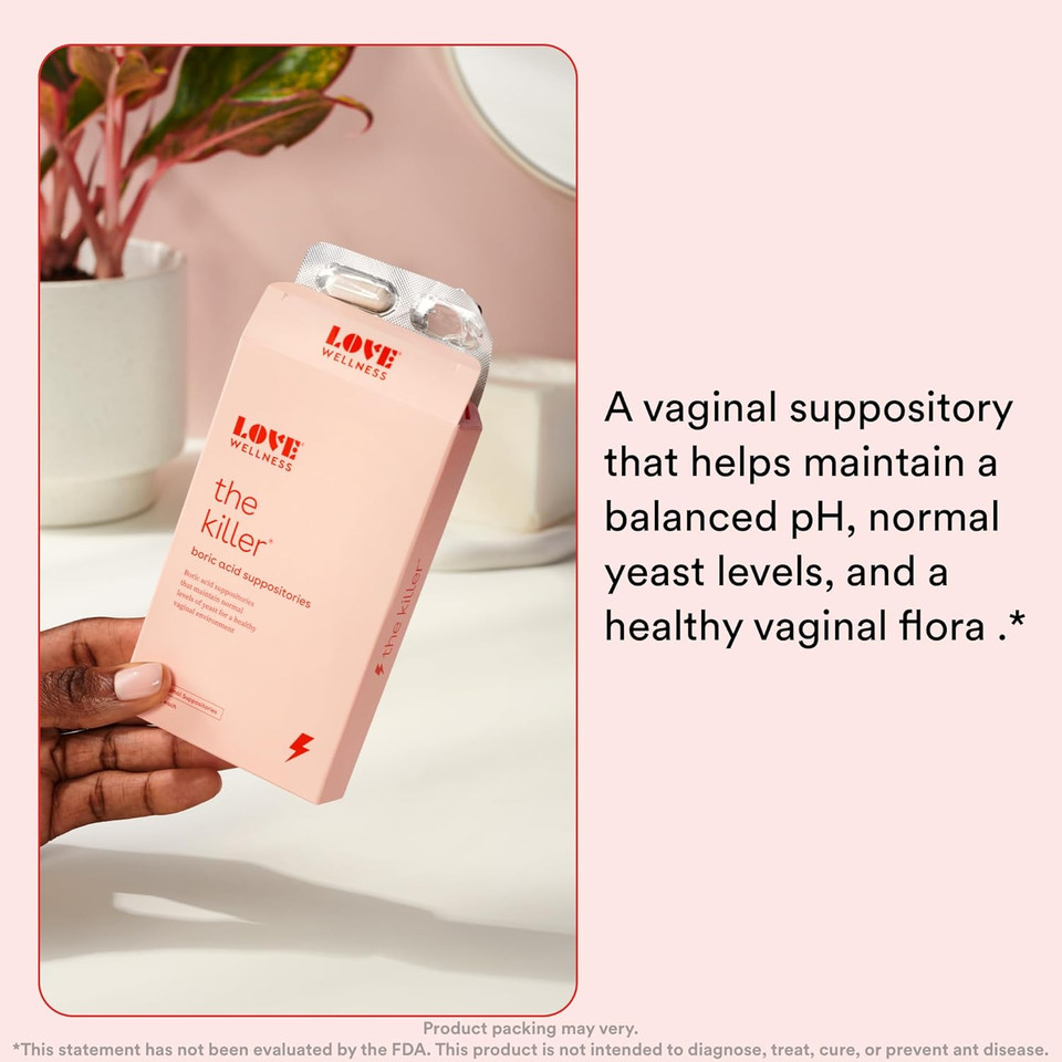Love Wellness Ph Balancing Cleanser & The Killer | Boric Acid Suppositories & Feminine Wash For Women | Balanced Ph, Intimate Health, Odor Control & Hygiene | Fragrance-Free For Sensitive Skin