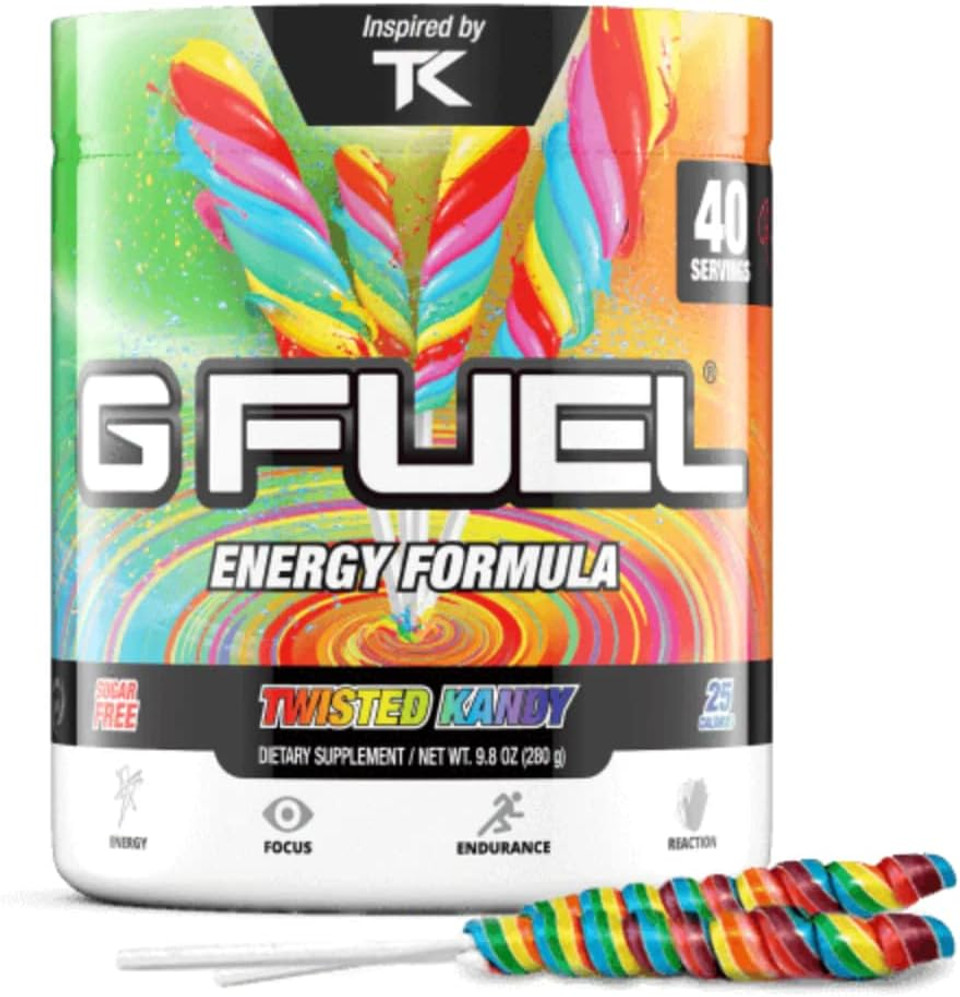 G Fuel Tropical Rain Fruit Medley Flavored Game Changing Energy Powder,Sharpens Focus, Zero Sugar, Supports Immunity & Enhances Mood 9.8Oz 40 Servings