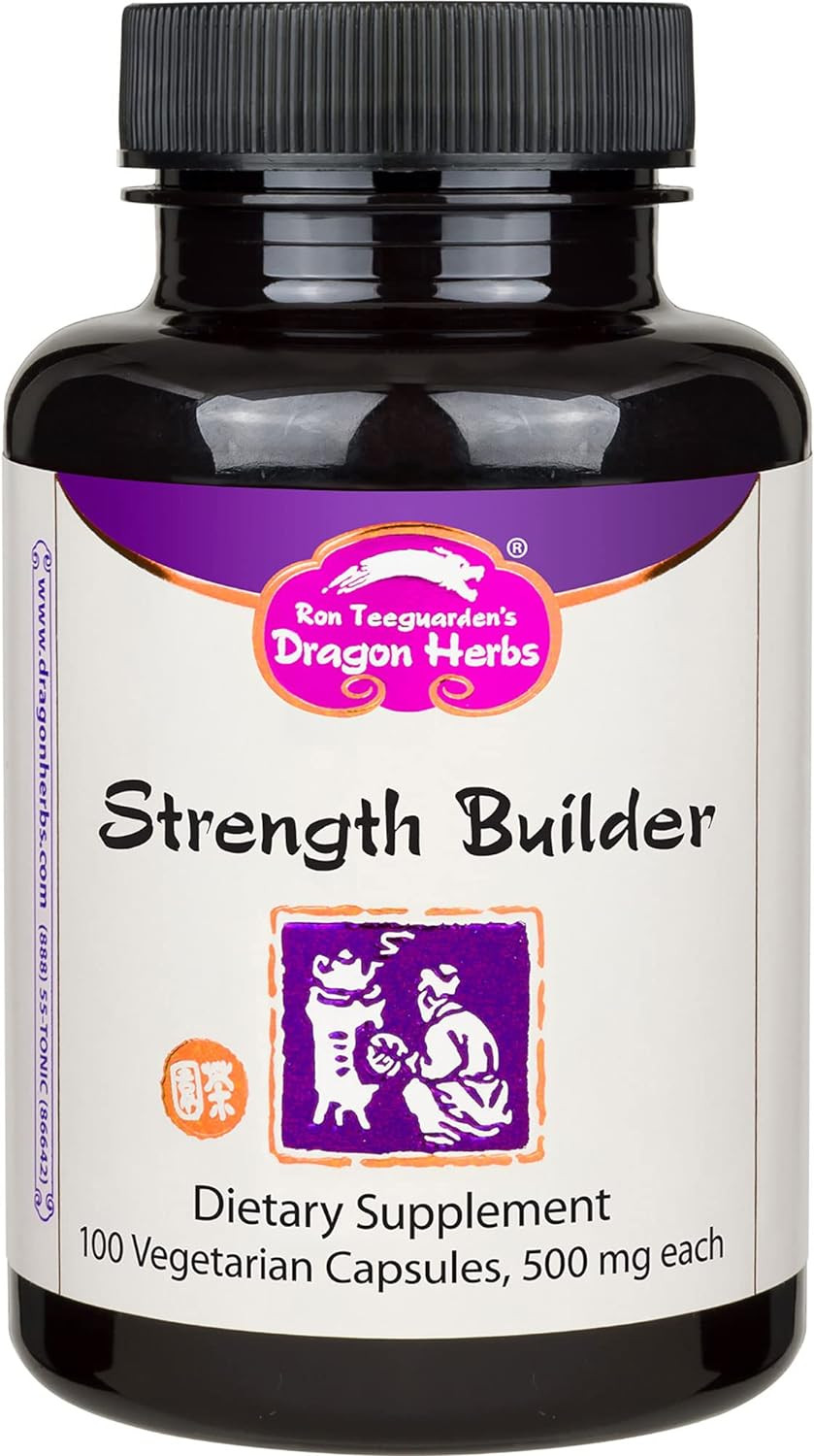 Dragon Herbs - Strength Builder Capsules - 100 Capsules, 500 Mg Each