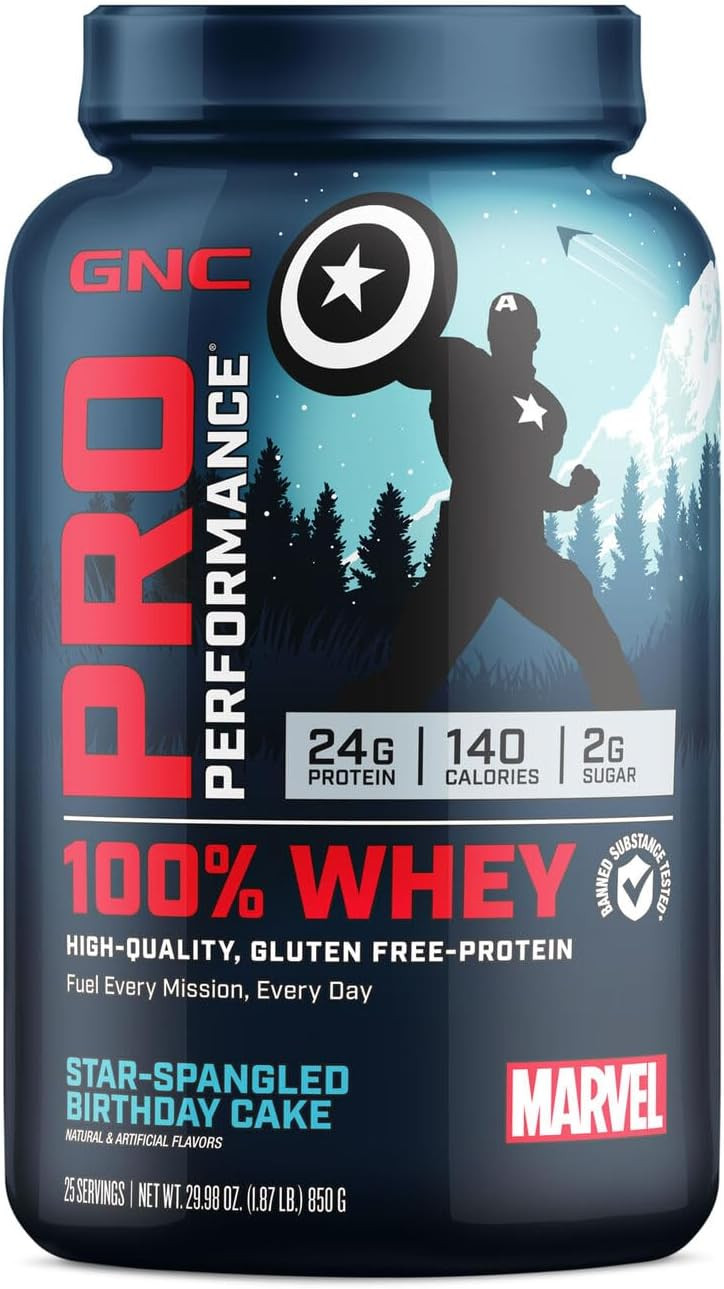 Gnc Pro Performance 100% Whey - Marvel: Star-Spangled Birthday Cake - 25 Servings25 Servings (Pack Of 1)