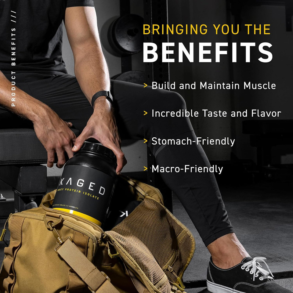 Kaged Whey Protein Isolate Powder | S'Mores | 100% Pure Low Lactose Whey | Post Workout Recovery Drink | Supports Muscle-Building | 25G Per Serving | Amazing Taste And Easy Mix For Shakes | 41 Serving