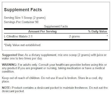 Swanson Amino Acid L-Citrulline Malate Complex 6.35 Ounce (180 G) Pwdr