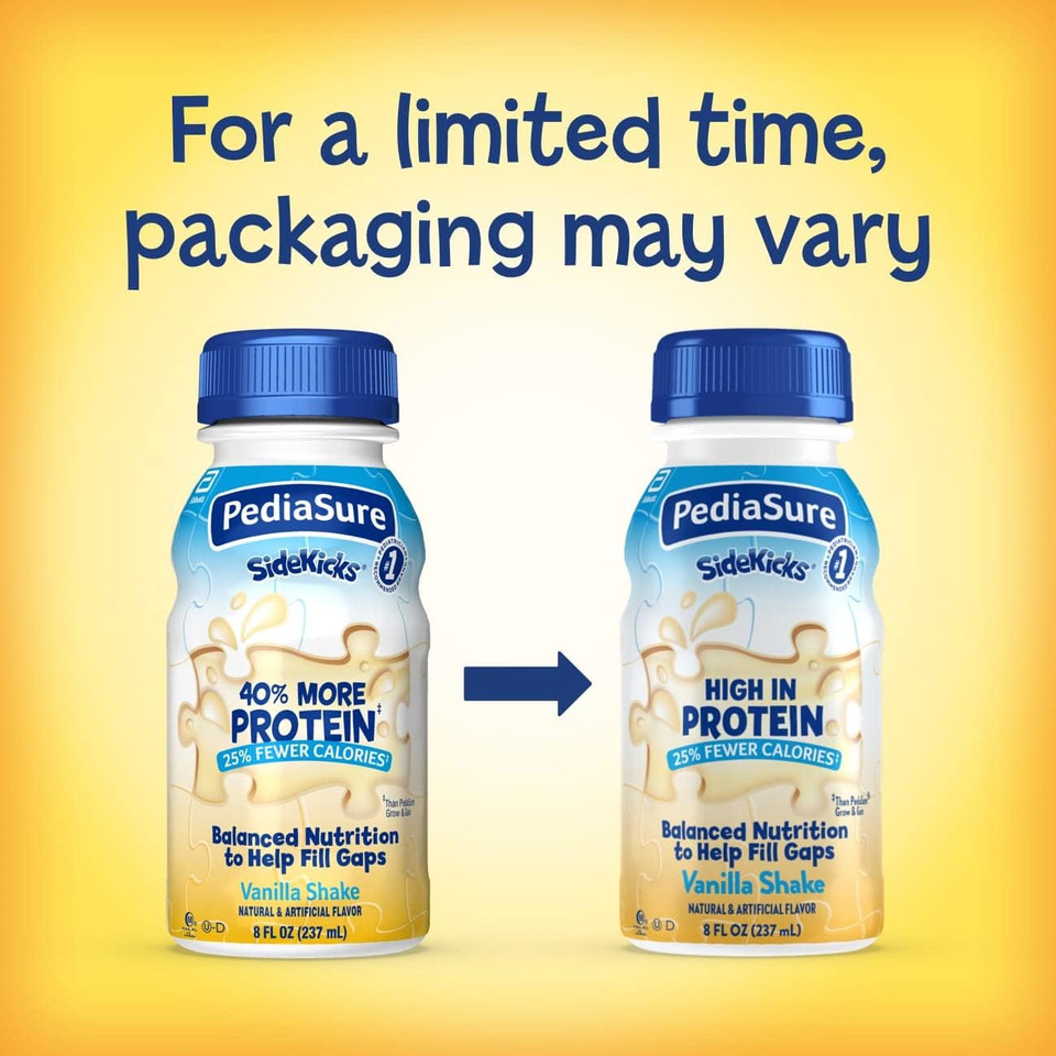 Pediasure Sidekicks, 24 Shakes, Kids Protein Shake, With Key Nutrients And Protein To Help Kids Catch Up On Growth And Help Fill Nutrient Gaps, Vanilla, 8 Fl Ozdaa Pediasure Sidekicks, 24 Shakes, Kids Protein Shake, With Key Nutrients And Protein To Help Kids Catch Up On Growth And Help Fill Nutrient Gaps, Vanilla, 8 Fl Ozdaa
