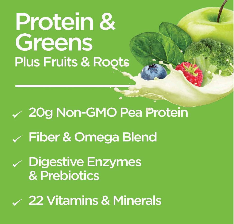 Vegansmart Plant Based Vegan Protein Powder By Naturade, All-In-One Nutritional Shake ÃÂ Protein & Greens Vanilla Crã£Â¨Me 22.8 Oz