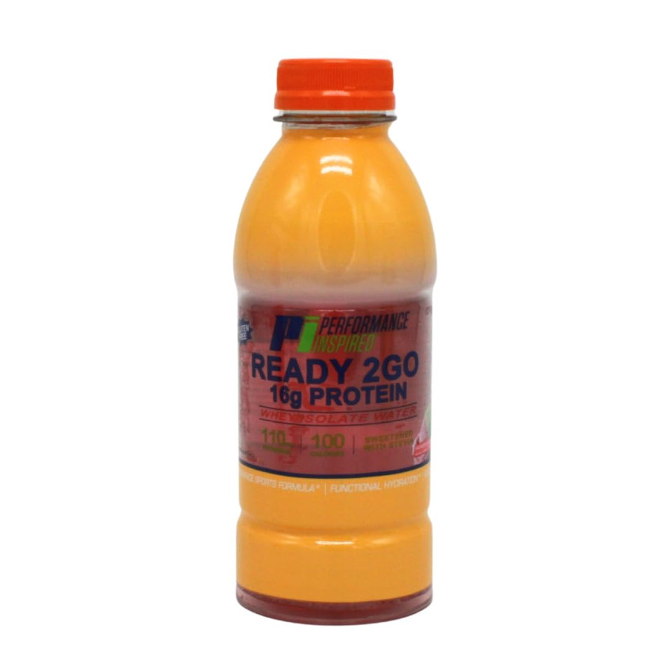 Performance Inspired Nutrition Ready 2Go Protein - Gluten Free - 16 Fl Oz - Protein Water - 6 Count Case - Rainbow Sherbet Performance Inspired Nutrition Ready 2Go Protein - Gluten Free - 16 Fl Oz - Protein Water - 6 Count Case - Rainbow Sherbet