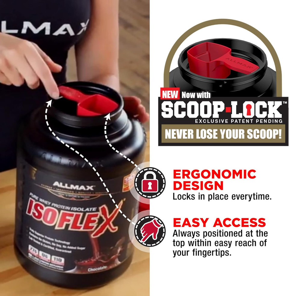 Allmax Isoflex Whey Protein Isolate, Vanilla - 5 Lb - 27 Grams Of Protein Per Scoop - Zero Fat & Sugar - 99% Lactose Free - Gluten Free & Soy Free - Approx. 75 Servings5 Pound (Pack Of 1)