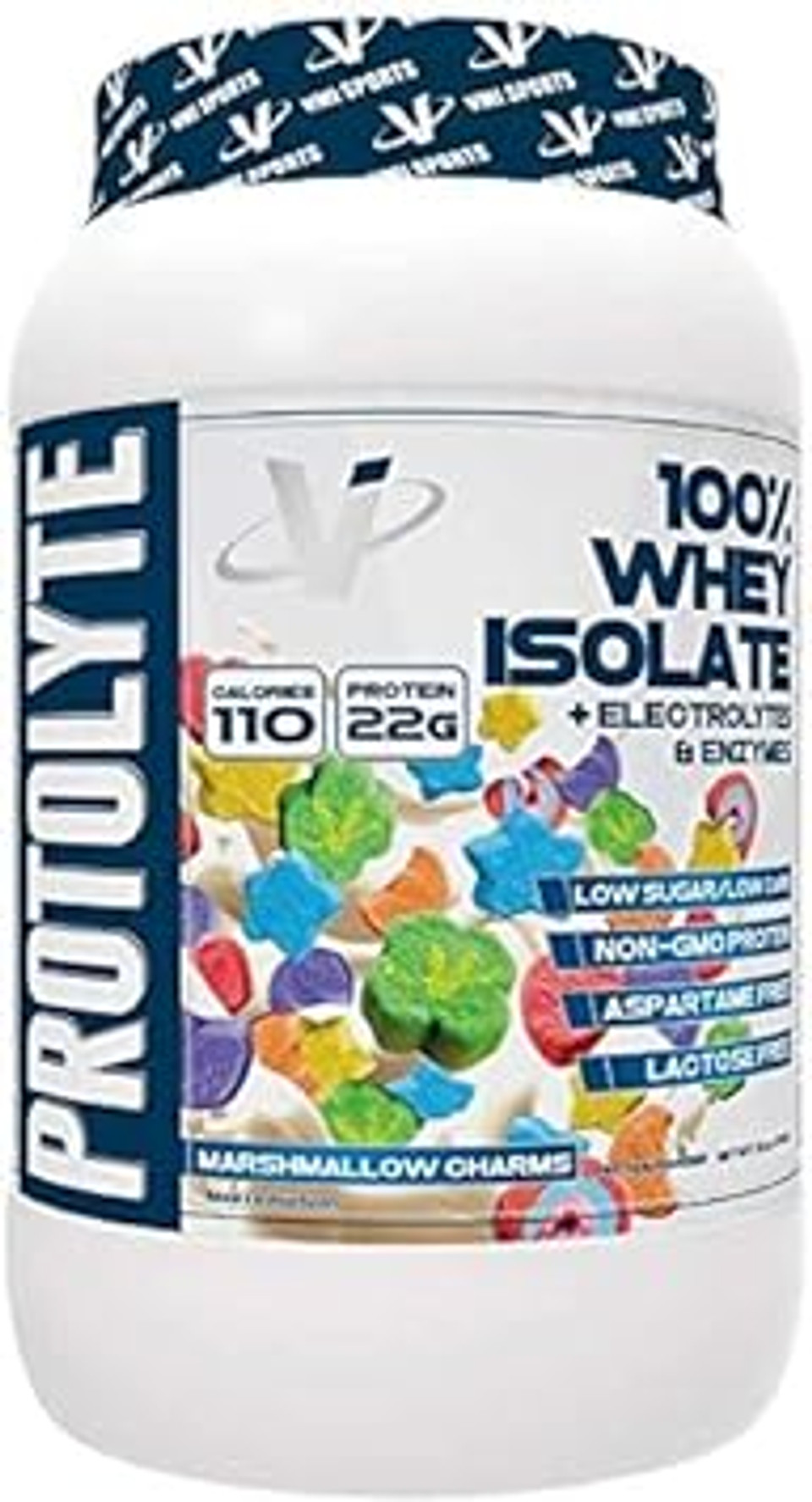 Vmi Sports | Protolyte Whey Isolate Protein Powder | Low Calorie Whey Protein Powder For Weight Loss | Protein Powder For Muscle Gain | Digestive Enzymes | Non-Gmo (Marshmallow Charms, 1.6 Pounds)1.63 Pound (Pack Of 1)