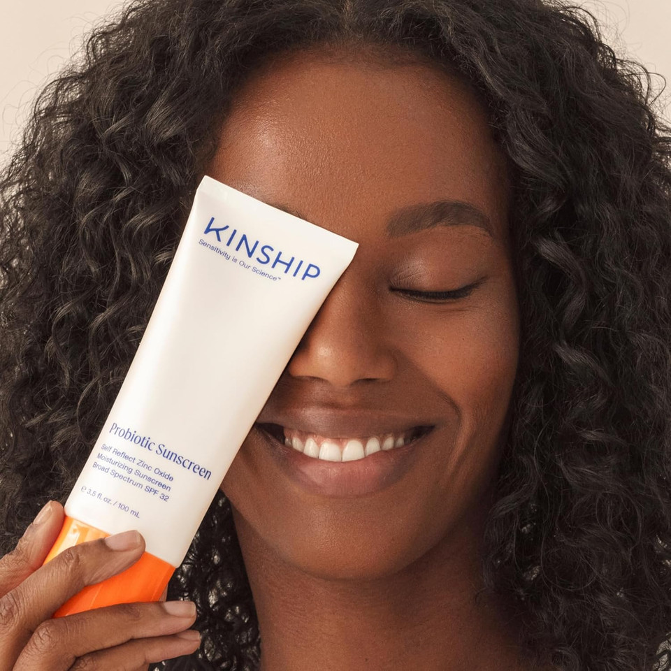 Kinship Self Reflect 100% Mineral Spf + Brightwave Vitamin C Eye Cream Bundle | Probiotic Moisturizing Facial Sunscreen | Energizing + Brightening Reduce Dark Circles & Puffiness | All Skin Types
