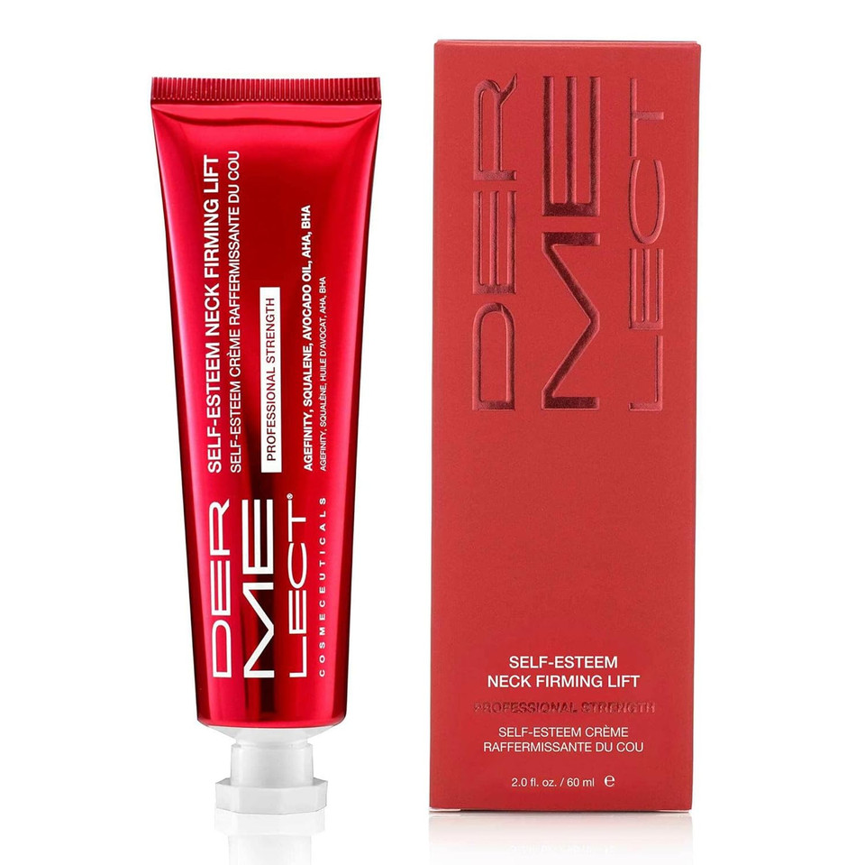Dermelect Self-Esteem Neck Firming Lift Professional For Neck - Anti Aging Cream With Agefinity, Squalene, Green Tea Toning Hydrating Firming Treatment For Crepey Sagging Skin, Tech Neck 2 Oz