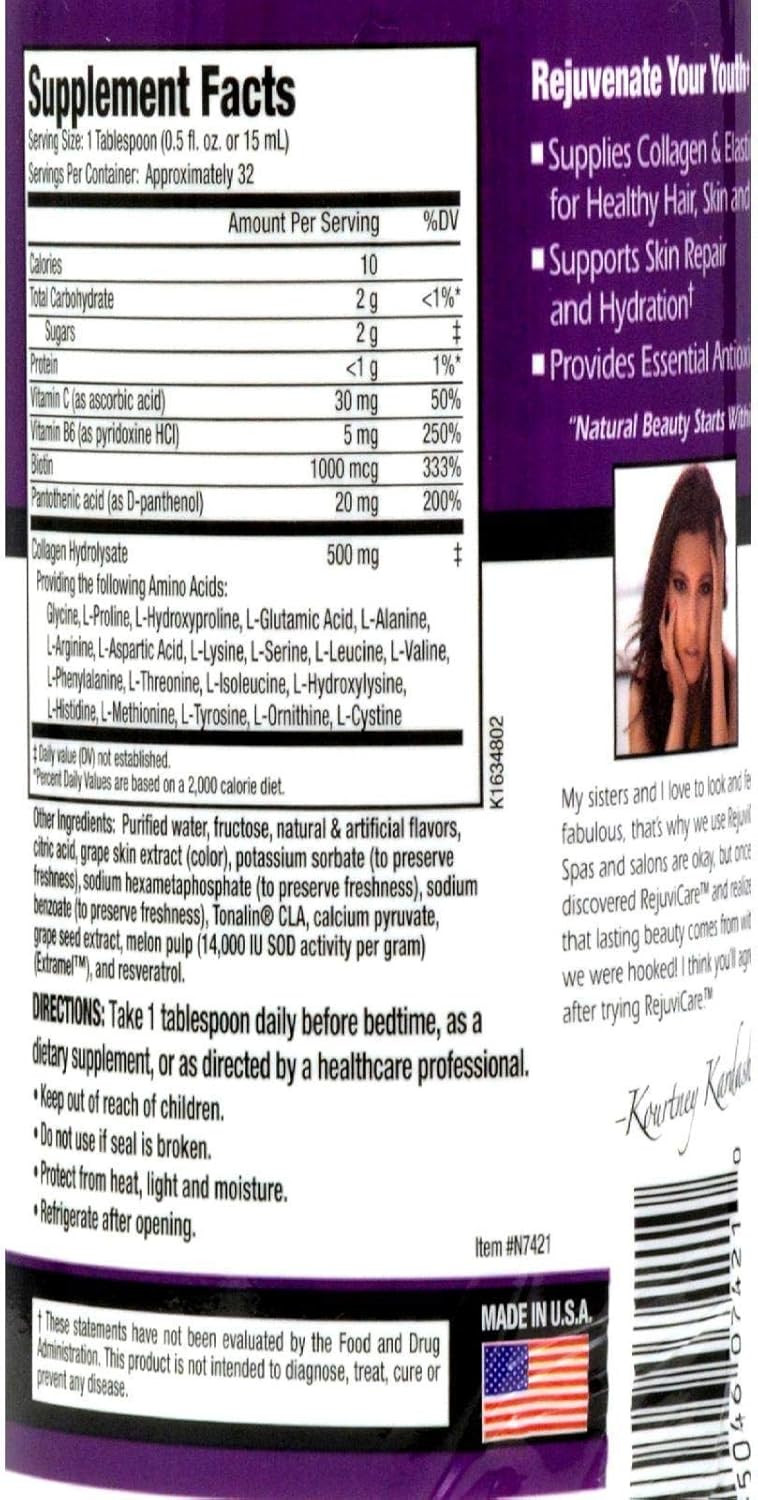 Windmill Health Products Rejuvicare Collagen Beauty Formula Grape Flavor 16 Fl. Oz