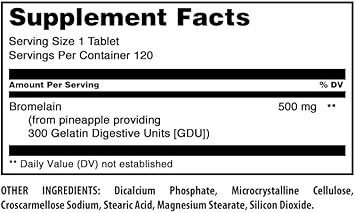 Amazing Formulas Bromelain 500 Mg 120 Tablets Supplement | Non-Gmo | Gluten Free | Made In Usa