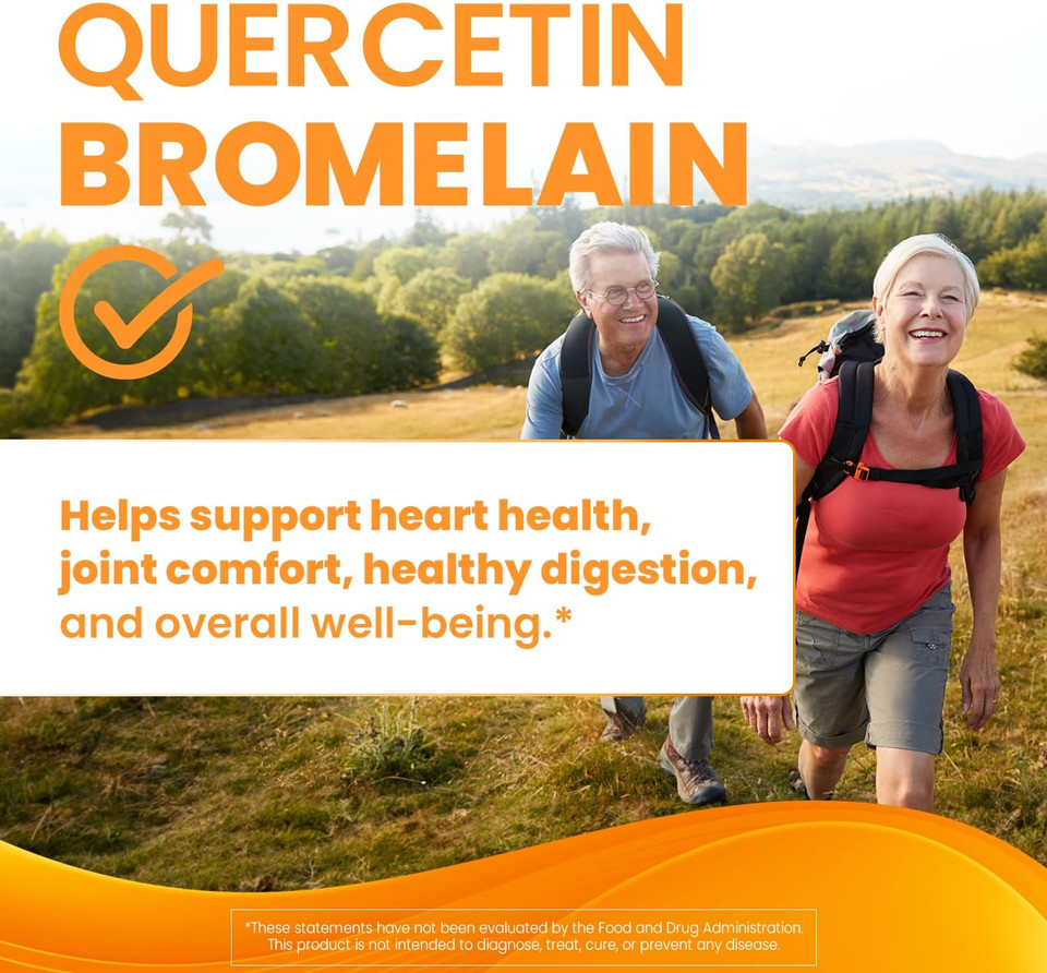 Doctor'S Best Quercetin Bromelain, Immunity Support Capsule, Heart, Joint & Healthy Respiratory System, Non-Gmo, Vegan, Gluten Free, Soy Free,180 Vc