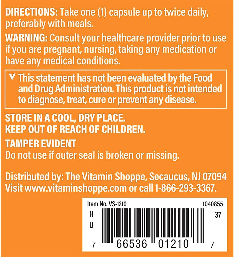 The Vitamin Shoppe Bromelain 500Mg 600 Gdu, Supports Protein Digestion Absorption, Enzyme Sourced From Pineapples (100 Capsules)