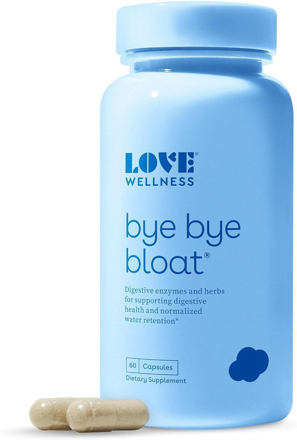 Love Wellness Bye Bye Bloat, Sparkle Fiber, Metabolove | Digestive Enzymes, Metabolism Booster & Bloating Relief for Women | Supports Regularity, Weight Management, Gas Relief & Water Retention