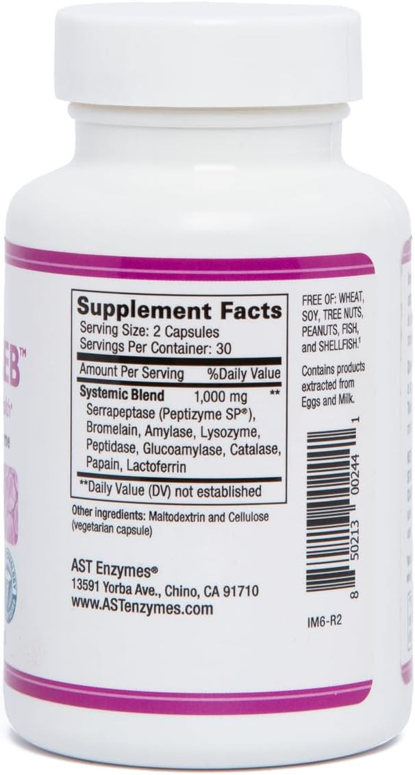 Immunoseb 60 Vegetarian Capsules - Immune Health  Systemic Enzymes