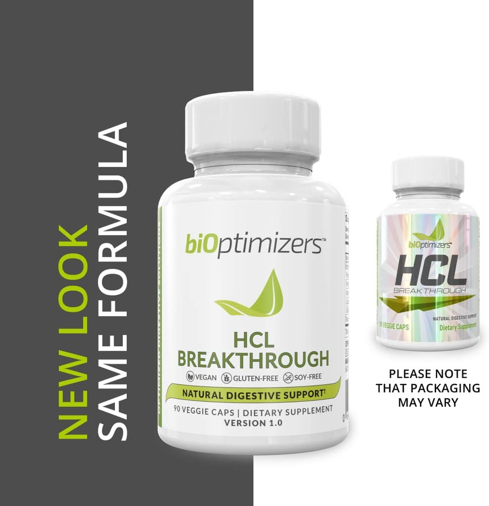 Bioptimizers - Hcl Breakthrough (90 Capsules) And Gluten Guardian (90 Capsules) Supplement Bundle